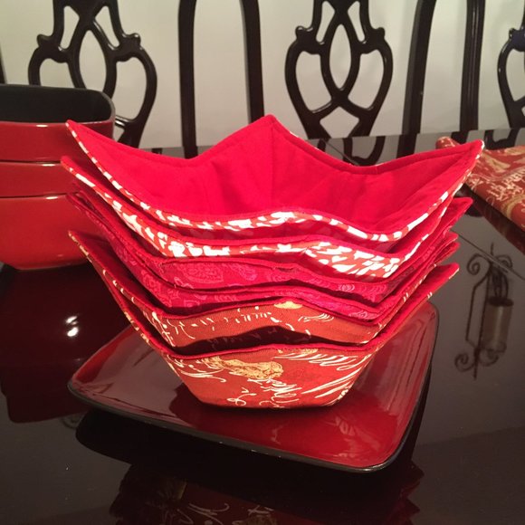 BOWL & MUG COZIES Reversible Microwave Safe. (Set of 2) - Picture 6 of 6